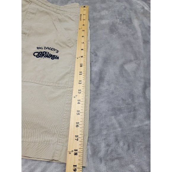 Lands'‎ End Men's Drawstring Waist Khaki Cotton shorts 42 waist embroidered - Picture 6 of 9